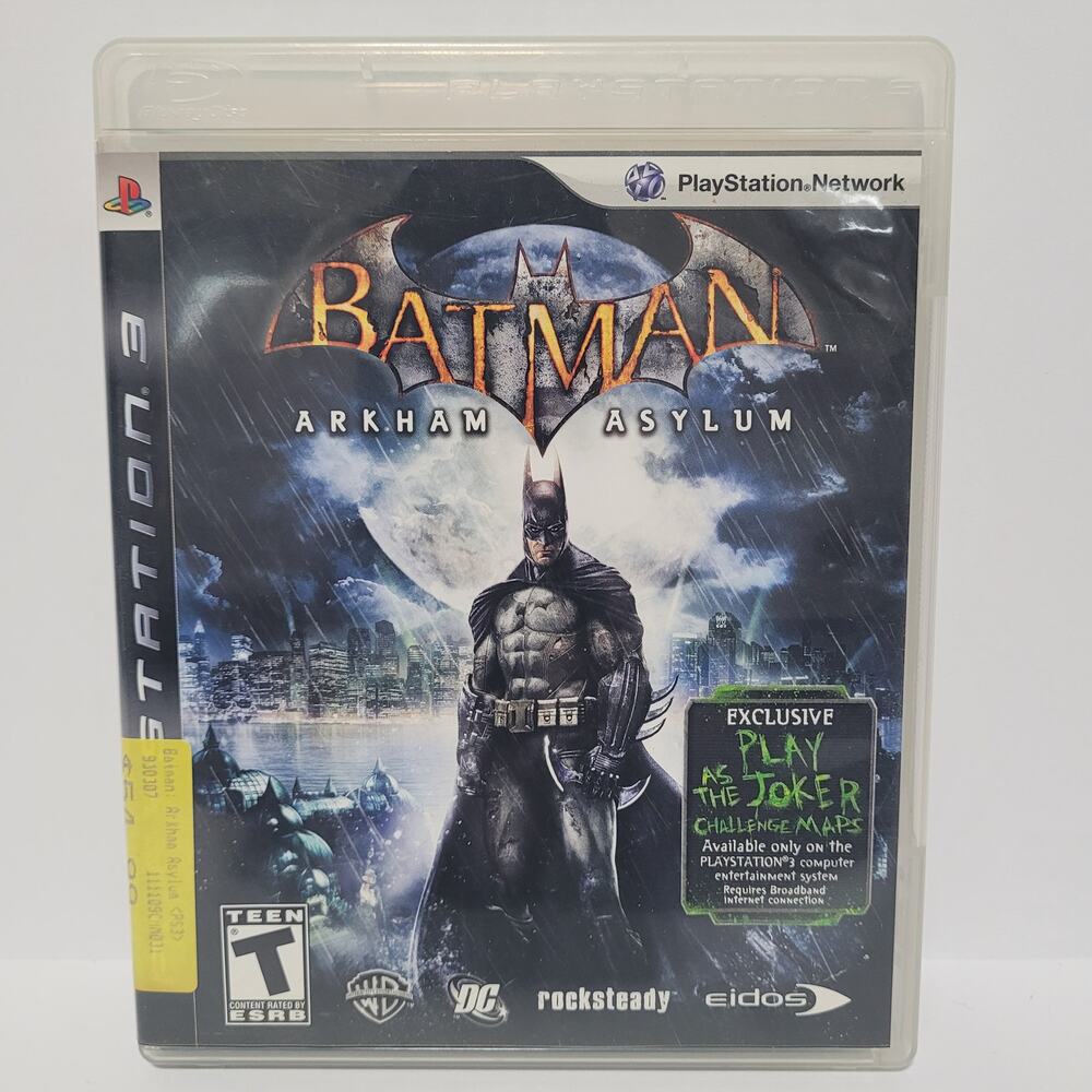 Batman: Arkham Asylum (Sony PlayStation 3, PS3 Game 2009) With Manual PRE-OWNED